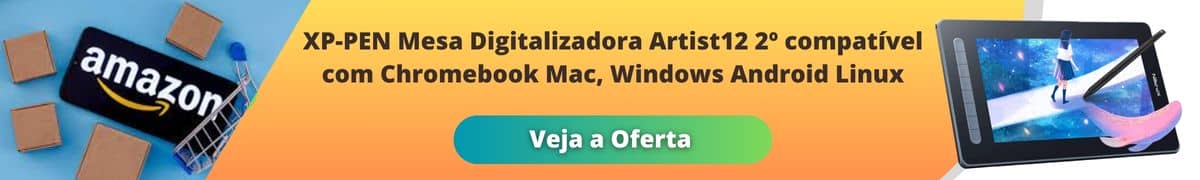 XP-PEN Mesa Digitalizadora Artist12 2º compatível com Chromebook Mac, Windows Android Linux
