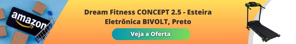 Dream Fitness CONCEPT 2.5 - Esteira Eletrônica BIVOLT, Preto