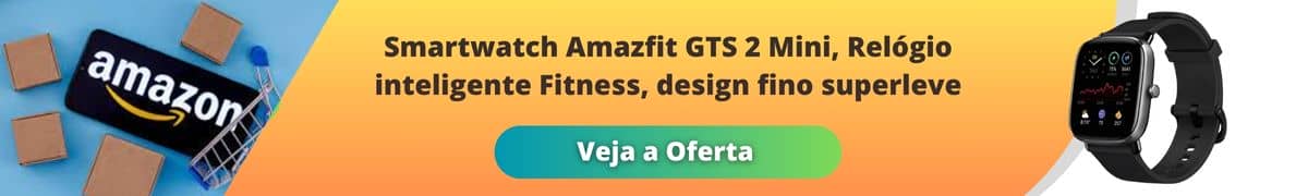 Smartwatch Amazfit GTS 2 Mini, Relógio inteligente Fitness, design fino superleve,